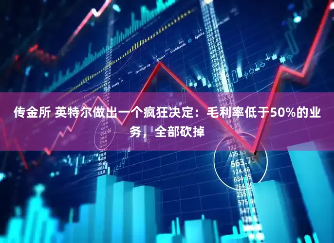 传金所 英特尔做出一个疯狂决定：毛利率低于50%的业务，全部砍掉