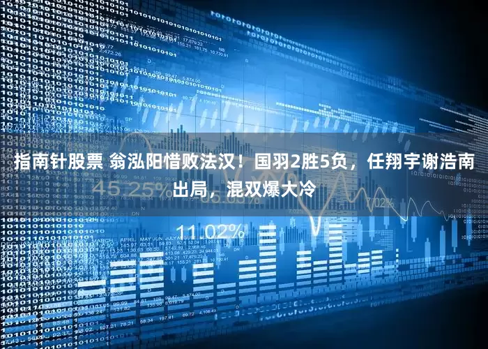 指南针股票 翁泓阳惜败法汉！国羽2胜5负，任翔宇谢浩南出局，混双爆大冷